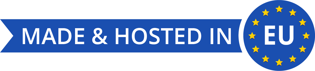 Made & hosted in Europe