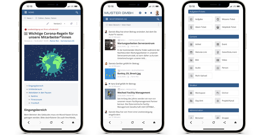 App für Smartphone und Tablets