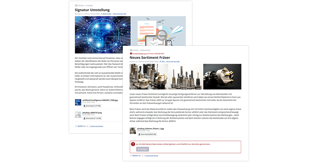 Wissen und Know-how zentral im Intranet speichern und (wieder) finden