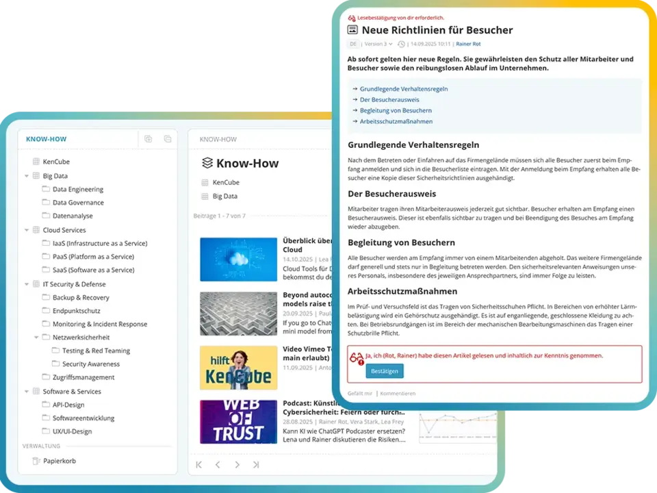 Strukturierte Ablage von Wissen & Know-how im Social Intranet