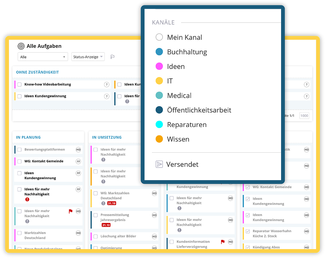 Wichtige, interne Themen über eigene Ticketkanäle im Social Intranet steuern und abarbeiten