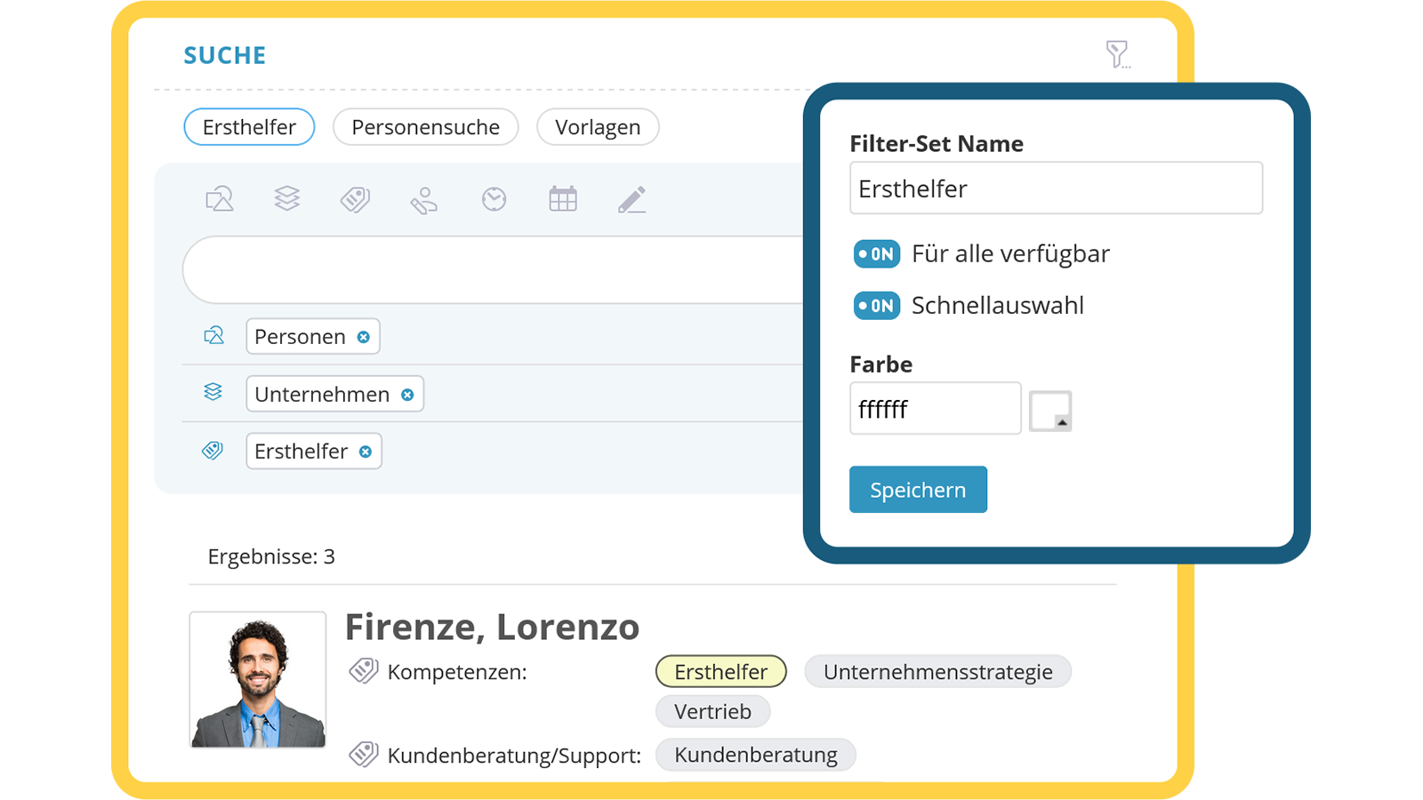 Kombinierte Filtereinstellungen als Quick-Filter bereitstellen