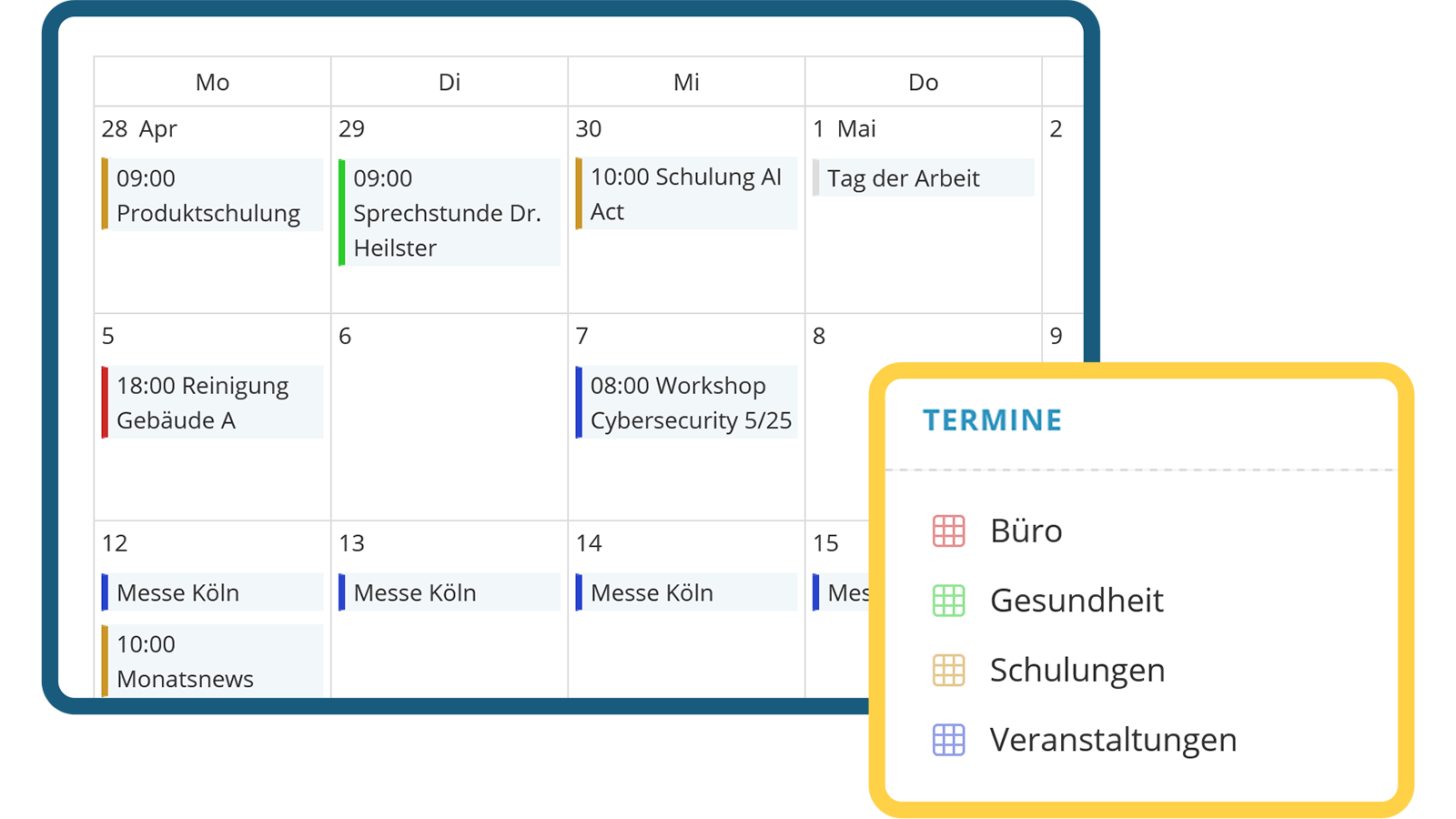 Beliebige themenspezifische Firmenkalender anlegen