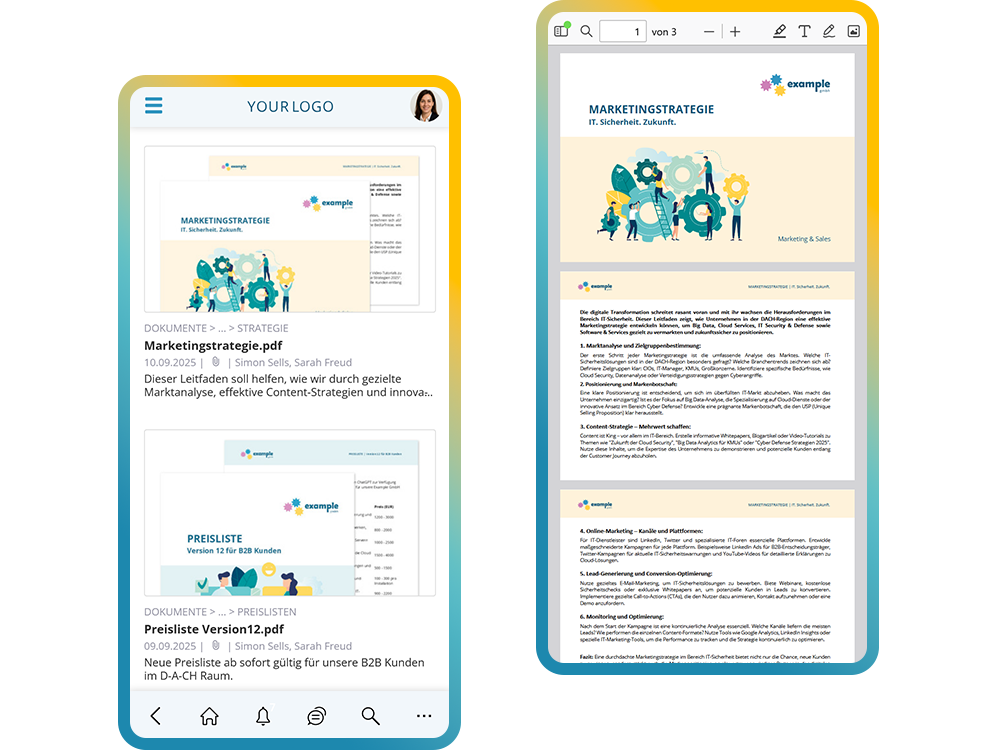 Dokumente in der Mitarbeiter-App finden und direkt anzeigen