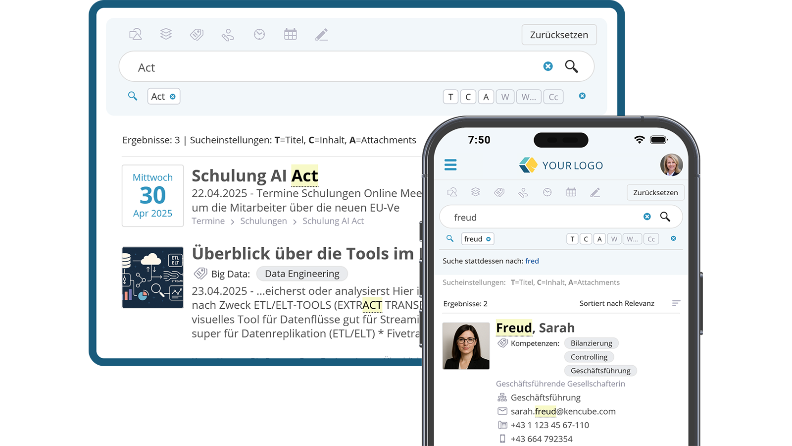 Egal ob Desktop & Mobil: rasch zum gewünschten Ergebnis