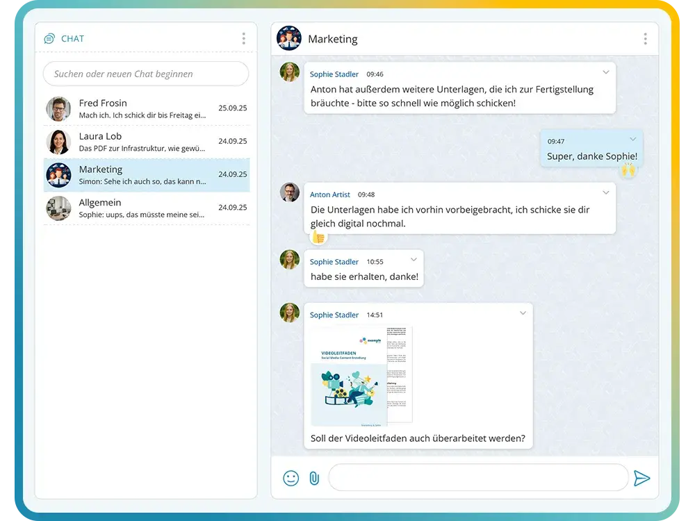 Einzel- & Gruppenchats im Social Intranet DSGVO-konform nutzen