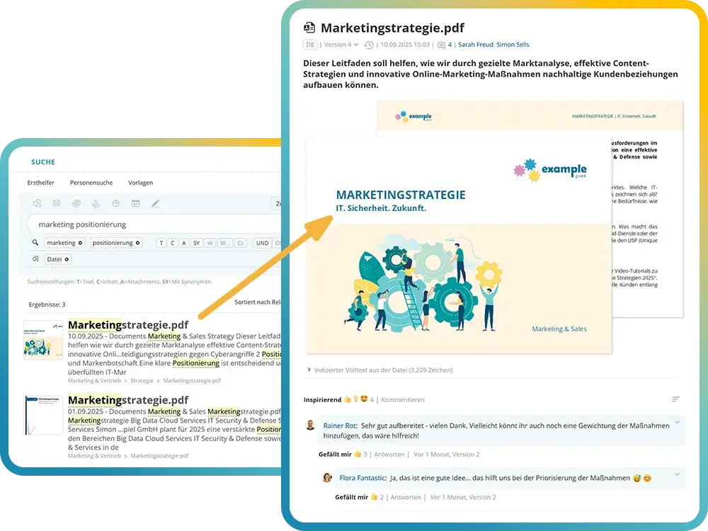 Dokumente gezielt im Social Intranet bereitstellen und finden
