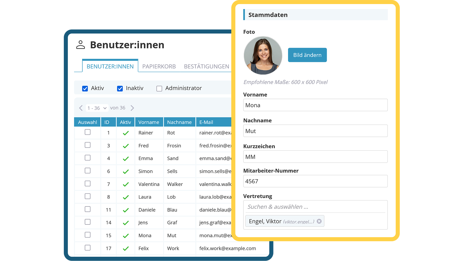 Stammdaten der Nutzer:innen zentral steuern