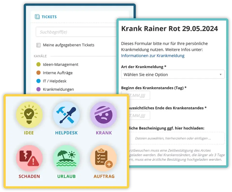 A ticket system makes it possible to keep track of tasks and work through them