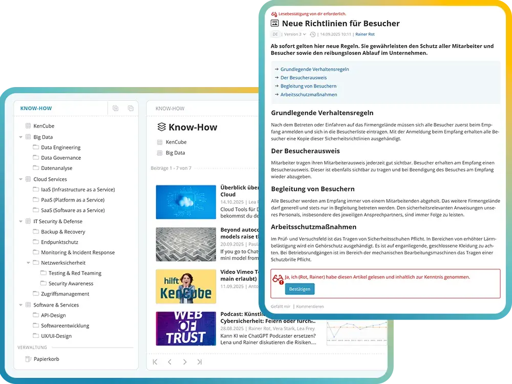 Strukturierte Ablage von Wissen & Know-how im Social Intranet